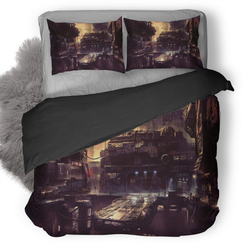 Science Fiction Future City Jj Duvet Cover and Pillowcase Set Bedding Set Science Fiction Future City Jj Duvet Cover and Pillowcase Set Bedding Set