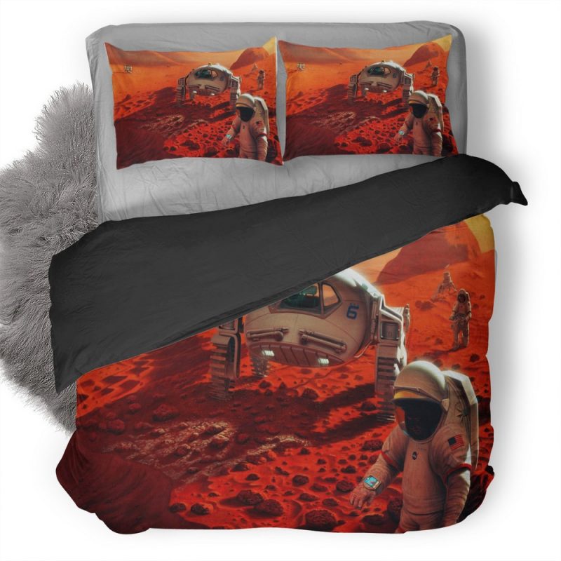 Scifi Astronaut Space Mars Rover Ql Duvet Cover and Pillowcase Set Bedding Set Scifi Astronaut Space Mars Rover Ql Duvet Cover and Pillowcase Set Bedding Set