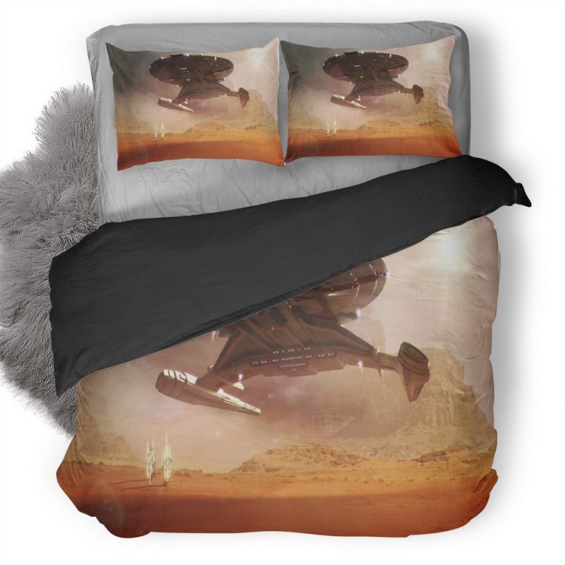 Scifi Desert Spaceship Star Trek 9N Duvet Cover and Pillowcase Set Bedding Set Scifi Desert Spaceship Star Trek 9N Duvet Cover and Pillowcase Set Bedding Set