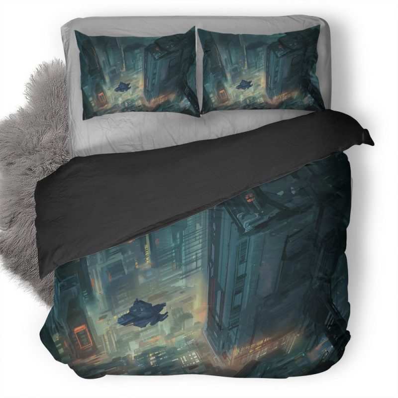 Scifi Future City Top View Vehicles Art Fj Duvet Cover and Pillowcase Set Bedding Set Scifi Future City Top View Vehicles Art Fj Duvet Cover and Pillowcase Set Bedding Set