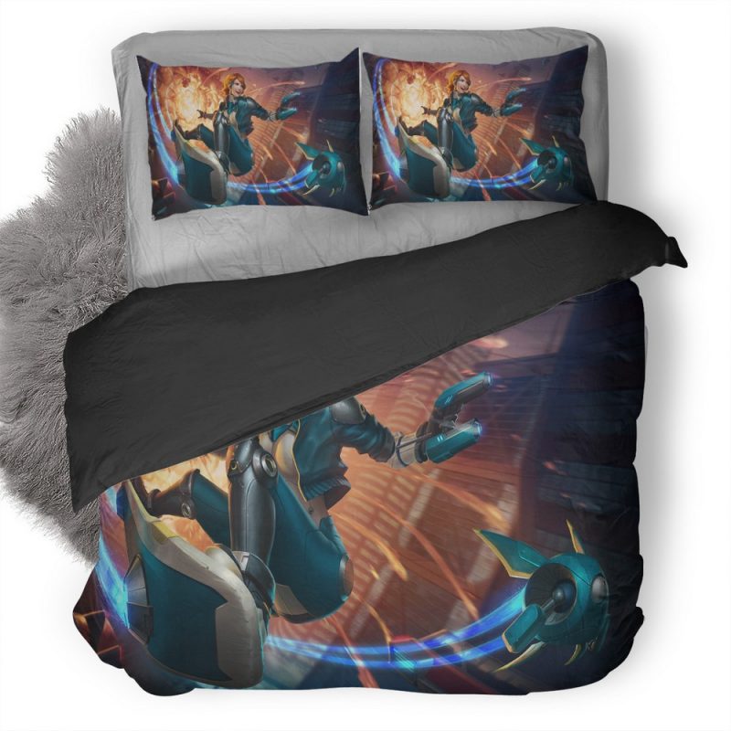 Scifi Girl On Hoverboard Chased Police Ci Duvet Cover and Pillowcase Set Bedding Set Scifi Girl On Hoverboard Chased Police Ci Duvet Cover and Pillowcase Set Bedding Set