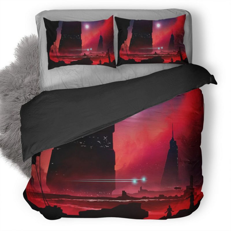 Scifi Silhouette Ri Duvet Cover and Pillowcase Set Bedding Set Scifi Silhouette Ri Duvet Cover and Pillowcase Set Bedding Set