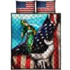 Sea Turtle In American Flag All Over Print Bedding Set