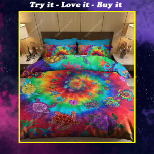 Sea Turtle Tie Dye Full Printing Bedding Set