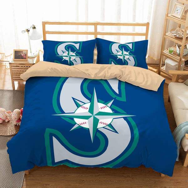 Seattle Mariners 2 Duvet Cover and Pillowcase Set Bedding Set Seattle Mariners 2 Duvet Cover and Pillowcase Set Bedding Set