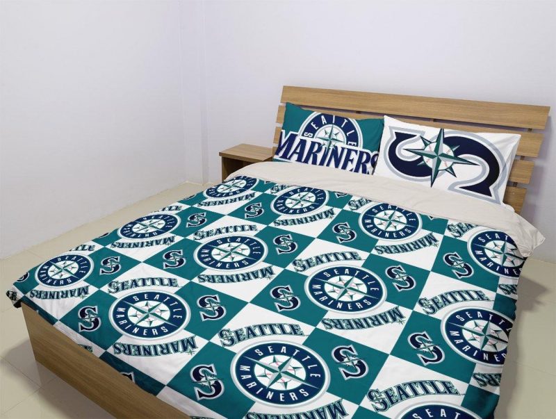 Seattle Mariners Duvet Cover and Pillowcase Set Bedding Set 1021 Seattle Mariners Duvet Cover and Pillowcase Set Bedding Set 1021