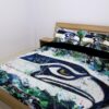 Seattle Seahawks Duvet Cover and Pillowcase Set Bedding Set 1056