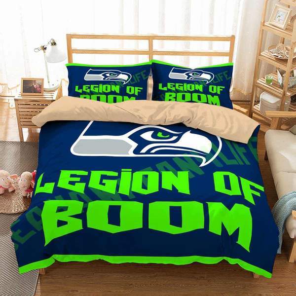 Seattle Seahawks Duvet Cover and Pillowcase Set Bedding Set 491 Seattle Seahawks Duvet Cover and Pillowcase Set Bedding Set 491