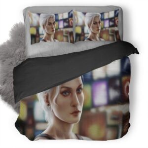 Septum Piercing Girl Portrait Art No Duvet Cover and Pillowcase Set Bedding Set