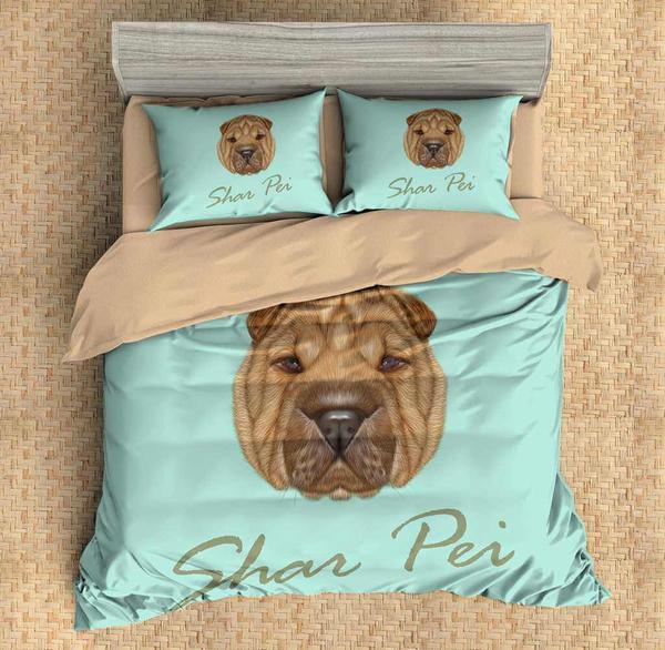 Shar Pei Duvet Cover and Pillowcase Set Bedding Set Shar Pei Duvet Cover and Pillowcase Set Bedding Set