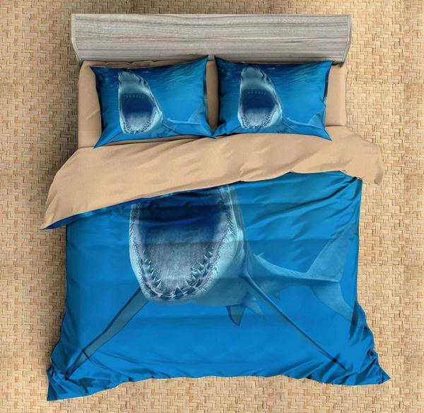 Shark Duvet Cover and Pillowcase Set Bedding Set 598 Shark Duvet Cover and Pillowcase Set Bedding Set 598