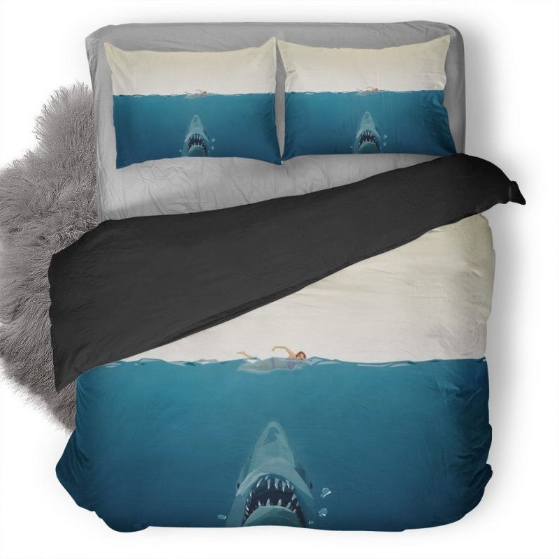 Shark Minimalism Art Image Duvet Cover and Pillowcase Set Bedding Set Shark Minimalism Art Image Duvet Cover and Pillowcase Set Bedding Set