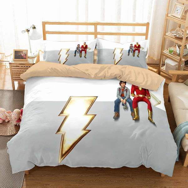 Shazam Duvet Cover and Pillowcase Set Bedding Set Shazam Duvet Cover and Pillowcase Set Bedding Set