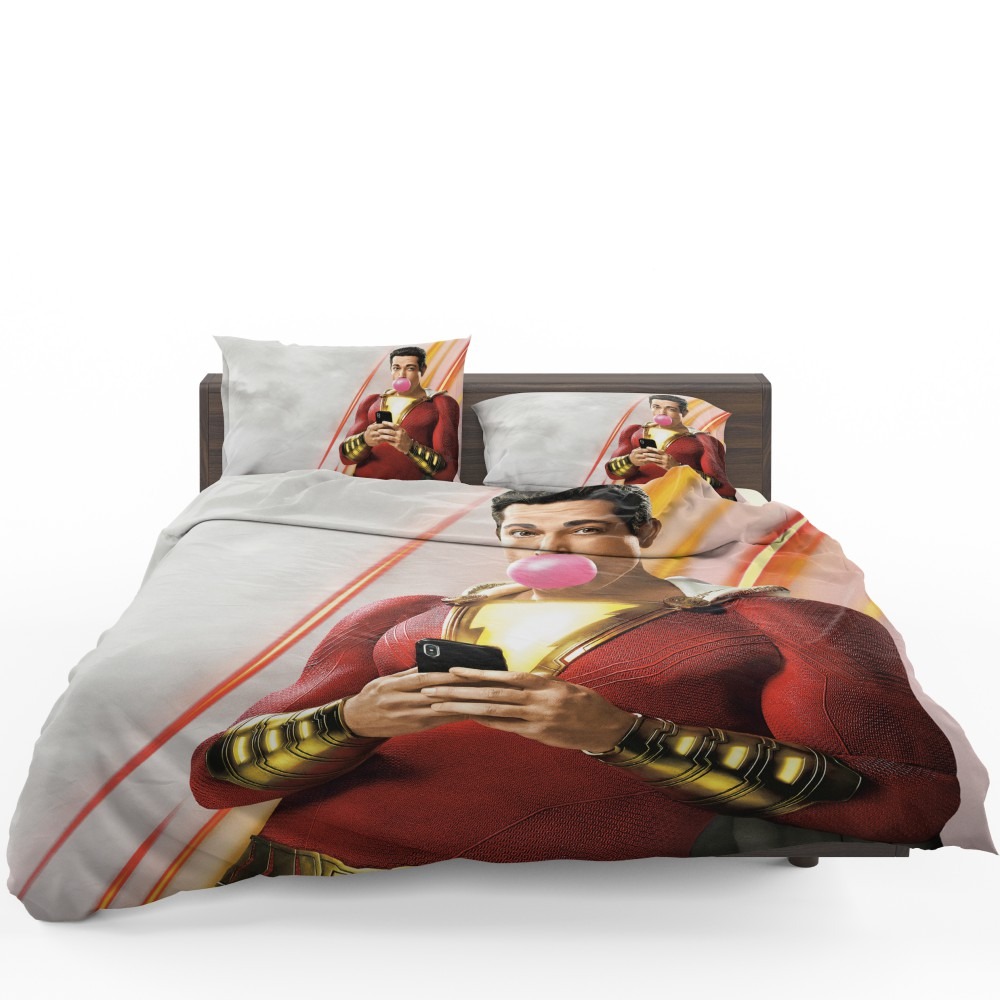 Shazam Movie Bubble Gum Shazam DC Comics Zachary Levi Bedding Set Shazam Movie Bubble Gum Shazam DC Comics Zachary Levi Bedding Set