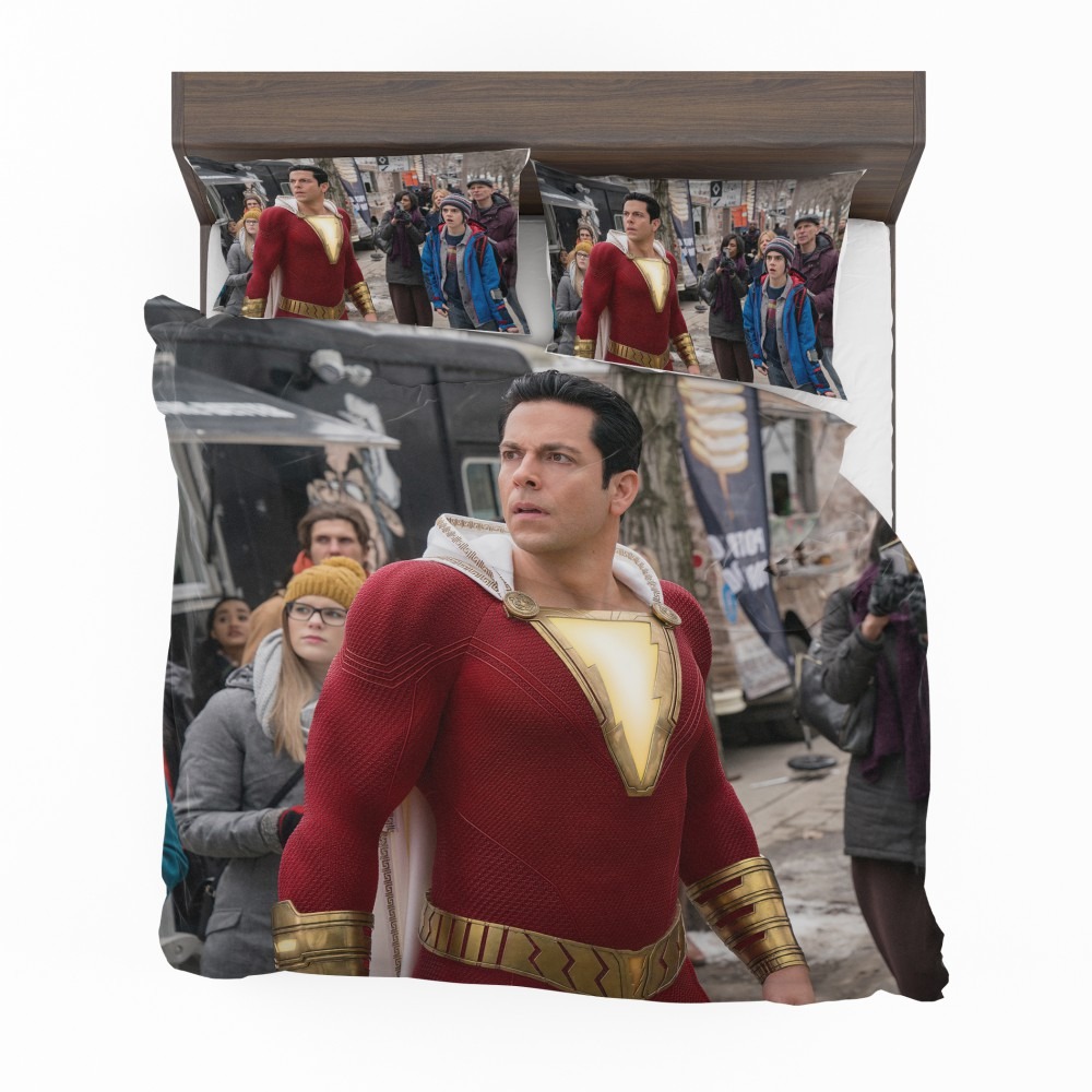 Shazam-Movie-Zachary-Levi-Jack-Dylan-Grazer-Bedding-Set-1