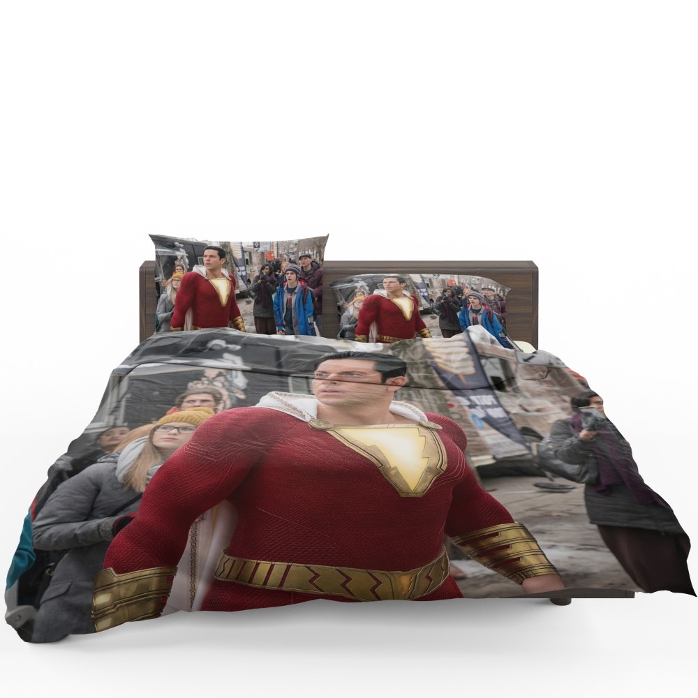Shazam Movie Zachary Levi Jack Dylan Grazer Bedding Set Shazam Movie Zachary Levi Jack Dylan Grazer Bedding Set