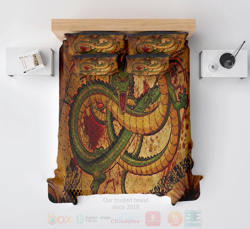 Shenron Modren Pattern Stitched Dbz Bedding Set Shenron Modren Pattern Stitched Dbz Bedding Set