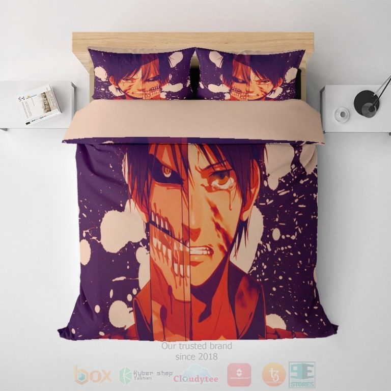 Shingeki-No-Kyojin-Eren-Yeager-Titan-Crossover-Soft-Attack-On-Titan-Bedding-Set-1