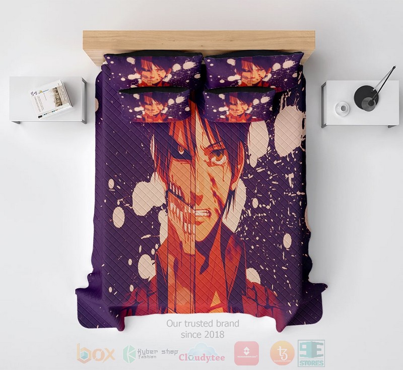 Shingeki No Kyojin Eren Yeager Titan Crossover Soft Attack On Titan Bedding Set Shingeki No Kyojin Eren Yeager Titan Crossover Soft Attack On Titan Bedding Set