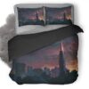 Shinjuku Tokyo Mimimal O8 Duvet Cover and Pillowcase Set Bedding Set