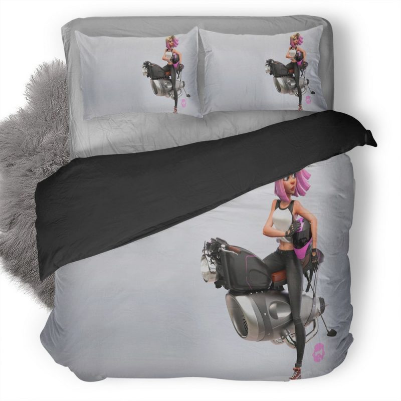 Short Hair Girl On Vehicle Artwork Pu Duvet Cover and Pillowcase Set Bedding Set Short Hair Girl On Vehicle Artwork Pu Duvet Cover and Pillowcase Set Bedding Set
