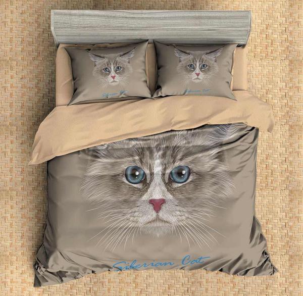 Siberian Cat Duvet Cover and Pillowcase Set Bedding Set Siberian Cat Duvet Cover and Pillowcase Set Bedding Set
