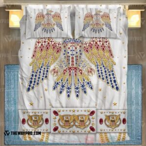 Singer Elvis Presley American Eagle Custom Bedding Set