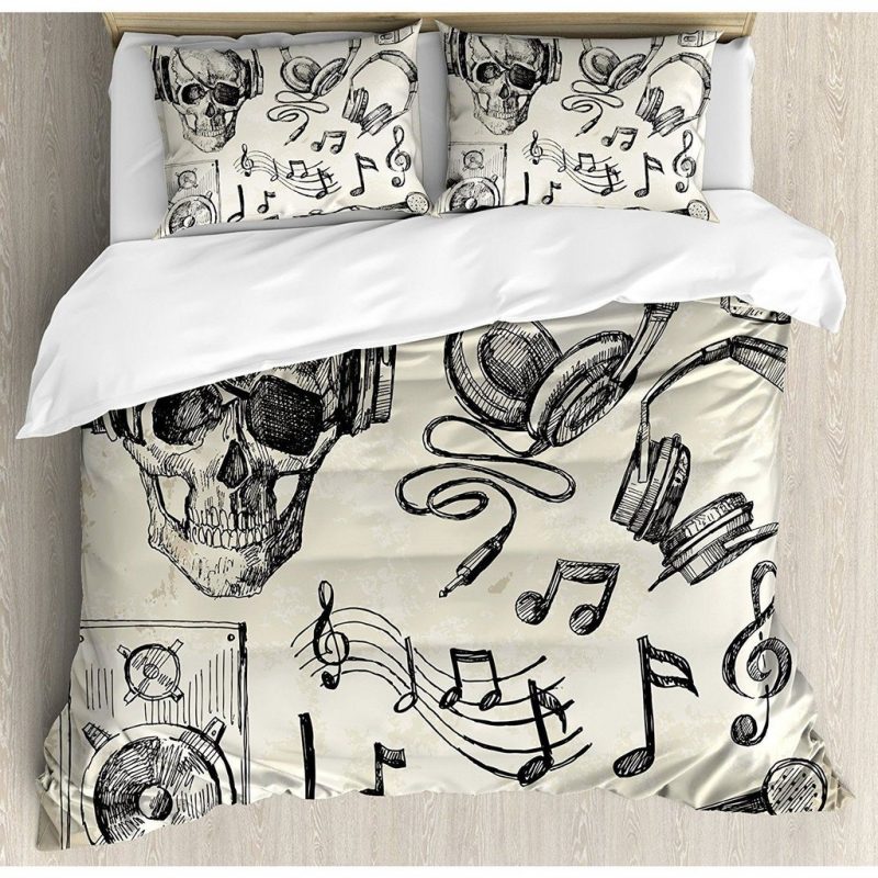 Sketchy Music Hipster With Headphones Duvet Cover and Pillowcase Set Bedding Set Sketchy Music Hipster With Headphones Duvet Cover and Pillowcase Set Bedding Set