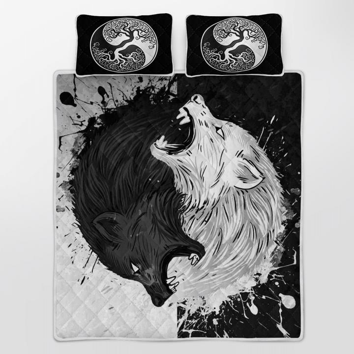 Skoll-And-Hati-Sons-Of-Fenrir-Yggdrasil-Viking-Quilt-Bedding-Set-2