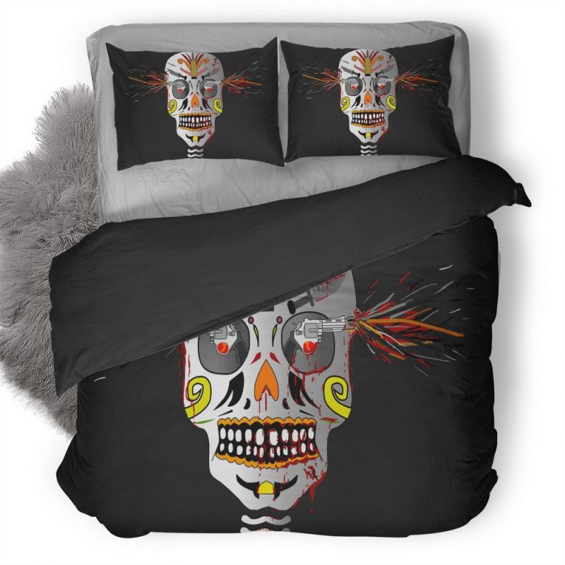 Skull And Gun Art 87 Duvet Cover and Pillowcase Set Bedding Set Skull And Gun Art 87 Duvet Cover and Pillowcase Set Bedding Set