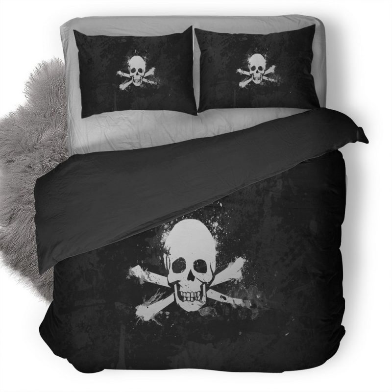 Skull Black And White Duvet Cover and Pillowcase Set Bedding Set Skull Black And White Duvet Cover and Pillowcase Set Bedding Set