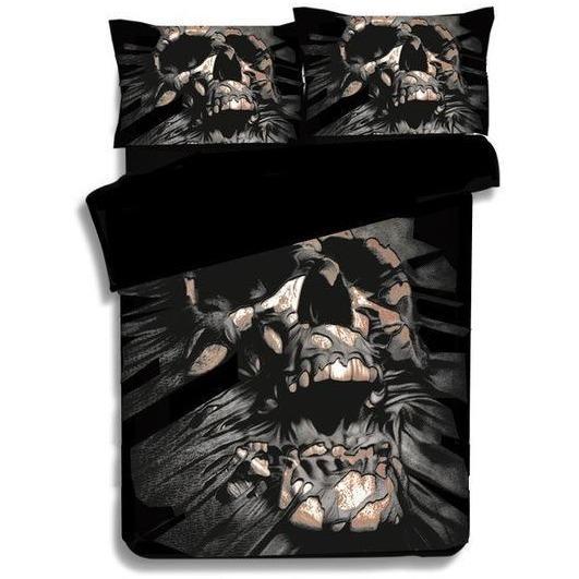 Skull Black Duvet Cover and Pillowcase Set Bedding Set 437 Skull Black Duvet Cover and Pillowcase Set Bedding Set 437