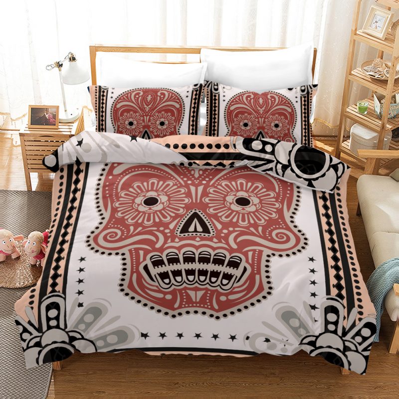 Skull Bohame Duvet Cover and Pillowcase Set Bedding Set Skull Bohame Duvet Cover and Pillowcase Set Bedding Set