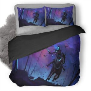 Skull Clear Night Rider Ab Duvet Cover and Pillowcase Set Bedding Set