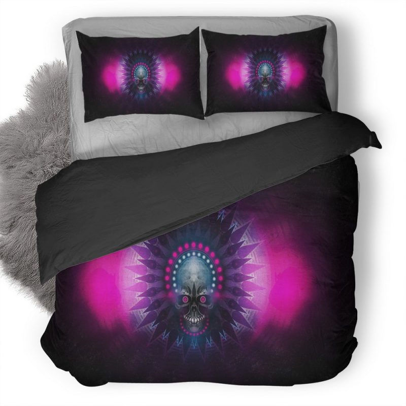 Skull Digital Art Duvet Cover and Pillowcase Set Bedding Set Skull Digital Art Duvet Cover and Pillowcase Set Bedding Set