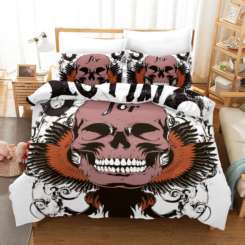 Skull For Duvet Cover and Pillowcase Set Bedding Set Skull For Duvet Cover and Pillowcase Set Bedding Set