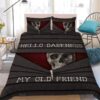 Skull Hello Darkness My Old Friend Bedding Set