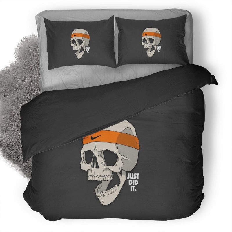 Skull Just Did It Minimalism 6A Duvet Cover and Pillowcase Set Bedding Set Skull Just Did It Minimalism 6A Duvet Cover and Pillowcase Set Bedding Set