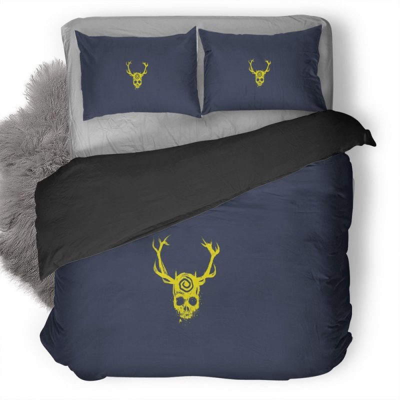 Skull Minimalist New Duvet Cover and Pillowcase Set Bedding Set Skull Minimalist New Duvet Cover and Pillowcase Set Bedding Set