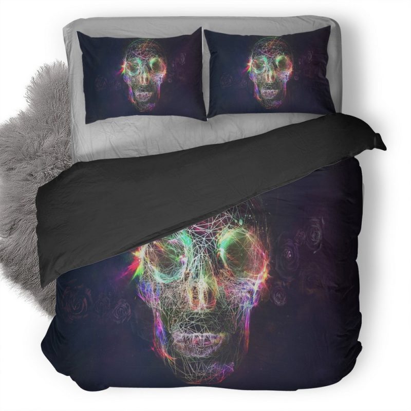 Skull Roses Artist Duvet Cover and Pillowcase Set Bedding Set Skull Roses Artist Duvet Cover and Pillowcase Set Bedding Set