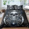 Skull Silver Ax Duvet Cover and Pillowcase Set Bedding Set
