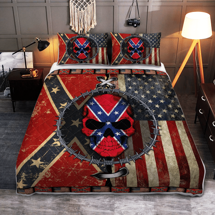Skull-The-Southern-States-Flag-Bedding-Set-2