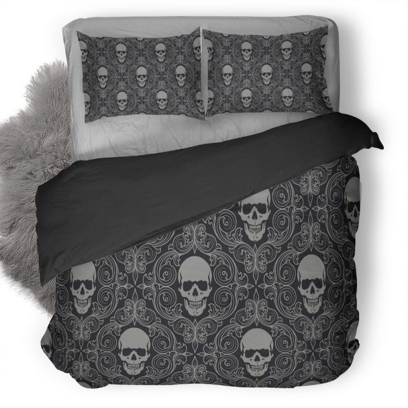Skull Tiles Background Img Duvet Cover and Pillowcase Set Bedding Set Skull Tiles Background Img Duvet Cover and Pillowcase Set Bedding Set