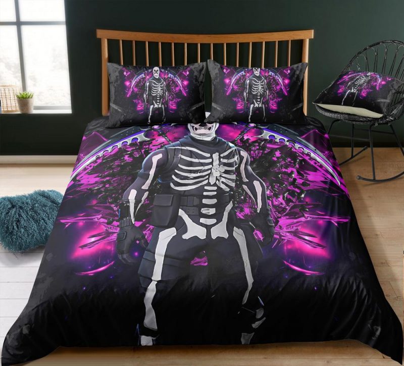 Skull Trooper Fortnite Gamer Duvet Cover and Pillowcase Set Bedding Set Skull Trooper Fortnite Gamer Duvet Cover and Pillowcase Set Bedding Set