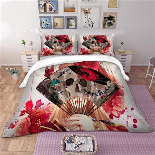 Skull Usa Cool 3 Duvet Cover and Pillowcase Set Bedding Set Skull Usa Cool 3 Duvet Cover and Pillowcase Set Bedding Set