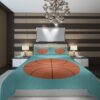 Sky Symmetry Blue Triangle Basketball Star 790964 Duvet Cover and Pillowcase Set Bedding Set