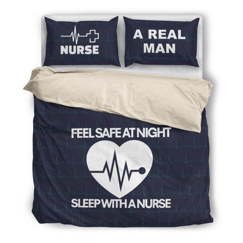 Sleep With A Nurse Duvet Cover and Pillowcase Set Bedding Set Sleep With A Nurse Duvet Cover and Pillowcase Set Bedding Set