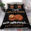 Sloth I Hate Morning People Bedding Set
