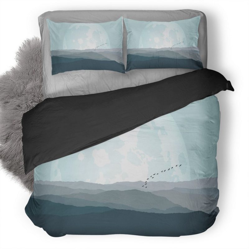 Smoky Mountains Minimalism To Duvet Cover and Pillowcase Set Bedding Set Smoky Mountains Minimalism To Duvet Cover and Pillowcase Set Bedding Set