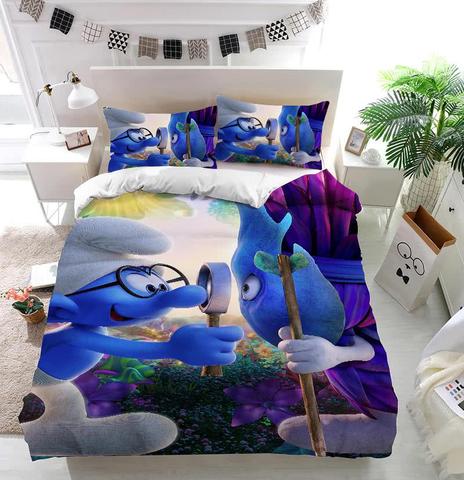 Smurfette Brainy Smurf Duvet Cover and Pillowcase Set Bedding Set Smurfette Brainy Smurf Duvet Cover and Pillowcase Set Bedding Set